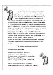 English Worksheet: Movies