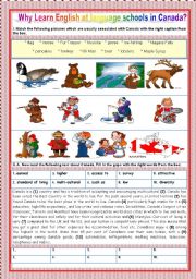 English Worksheet: A TOUR AROUND ENGLISH SPEAKING COUNTRIES - CANADA