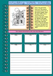 English Worksheet: Working with words