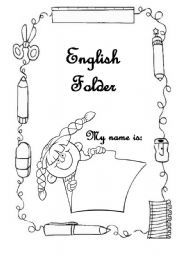 English Worksheet: Cover for the English portfolio/folder