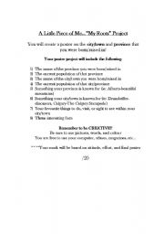 English Worksheet: A Little Piece of Me