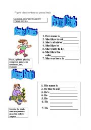 English worksheet: personal details