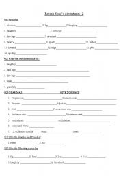 English Worksheet: english worksheet
