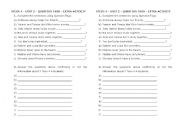 English worksheet: tag questions