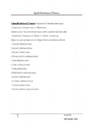 English Worksheet: Classification of tenses
