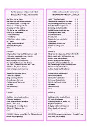 English Worksheet: Song Activity - Breakaway - Kelly Clarkson