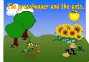 English Worksheet: The grasshopper and the ants 1/2