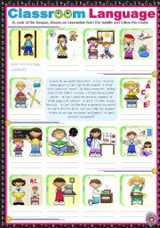 English Worksheet: Classroom Language