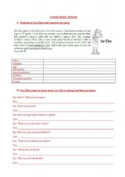 English Worksheet: Present Simple