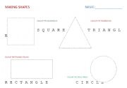 English worksheet: MAKING SHAPES