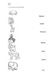 English Worksheet: wild animals