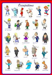 English Worksheet: Occupations Part 1 of 2 **fully editable