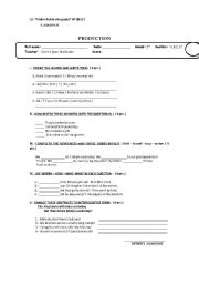 English Worksheet: Production