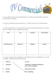 English Worksheet: Tv commercials