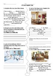 English Worksheet: The House Test