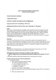 English Worksheet: Scientific revolution Lesson Plan