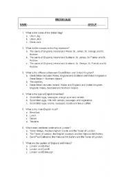 English Worksheet: Quiz