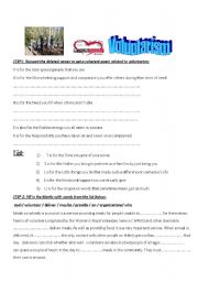 English Worksheet: community service, voluntarism