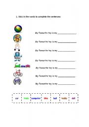 English Worksheet: TOYS