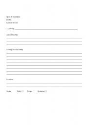 English worksheet: Learner Journal