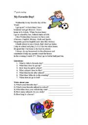 English Worksheet: back to school