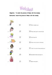 English worksheet: illness