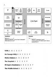 English Worksheet: Directions Infogap