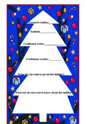 English worksheet: Holidays