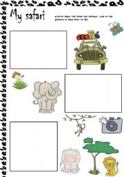 English Worksheet: my safari