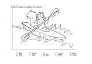 English Worksheet: Coloring squirrel