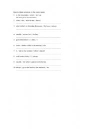 English Worksheet: Adverbs of frecuency