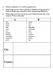 English worksheet: adjectives