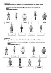 describing worksheet worksheets vocabulary gap information activity eslprintables