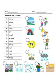 English Worksheet: weather