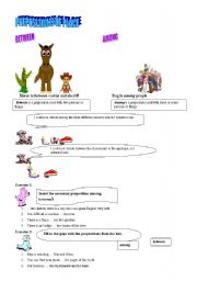 English Worksheet: PREPOSITIONS OF PLACE