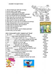 English Worksheet: Simple Past with Regular verbs