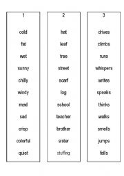 English worksheet: Silly sentences Autumn