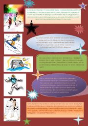 English Worksheet: sports Reading and Writing