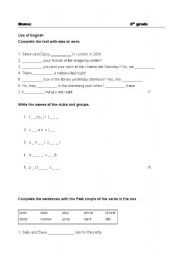 English worksheet: Diagnostic test