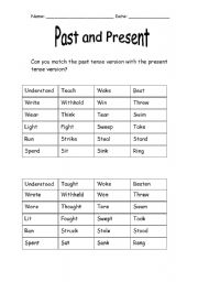 English Worksheet: Verbs: Past & Present