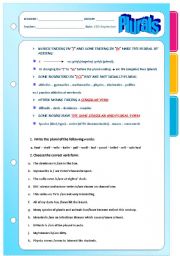 PLURALS - RULES + EXERCISES