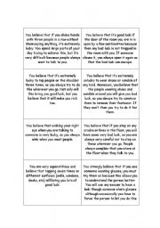 English Worksheet: superstitions