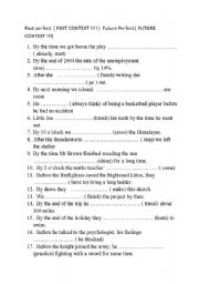 English Worksheet: past perfect future perfect