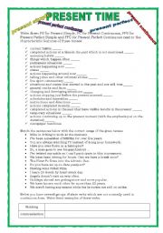 English Worksheet: PRESENT TIME - REVISION