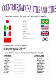 English Worksheet: COUNTRIES