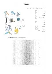 English Worksheet: TOOLS