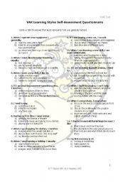 English Worksheet: Learning Style Quiz