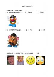English Worksheet: Adjectives