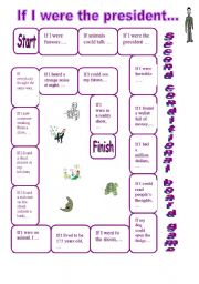 English Worksheet: Second Conditional Board Game 