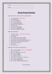 English Worksheet: Present Simple Practice